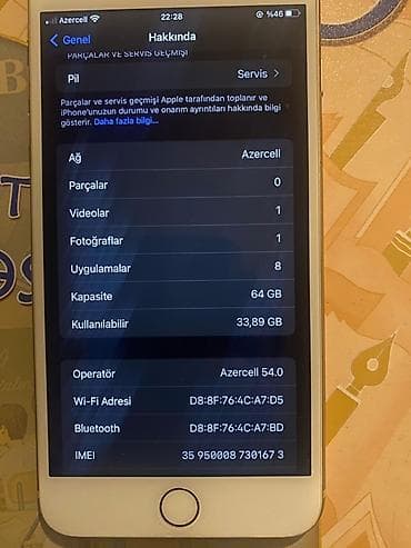 iphone 8 plus yeni: IPhone 8 Plus, 64 GB, Qızılı, Barmaq izi — 3