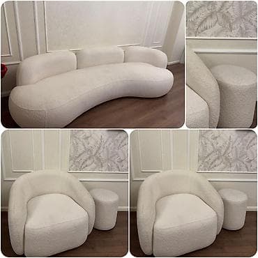 İşlənmiş, Divan, 2 kreslo, Pufik