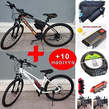 Qiymət tək velo üçündür 2 ədəd Hibrid velosiped və aksesuarlar (28
