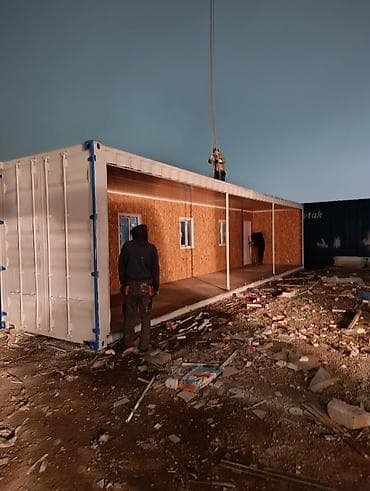 konteyner 40 tonluq: Konteynerdən yığma modul otaq/office - 2 və 3 ədəd 40 fut (High Cube — 7