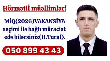santexnik vakansiya: Müəllim, Riyaziyyat, 5 ildən artıq təcrübə, Tam iş günü — 1