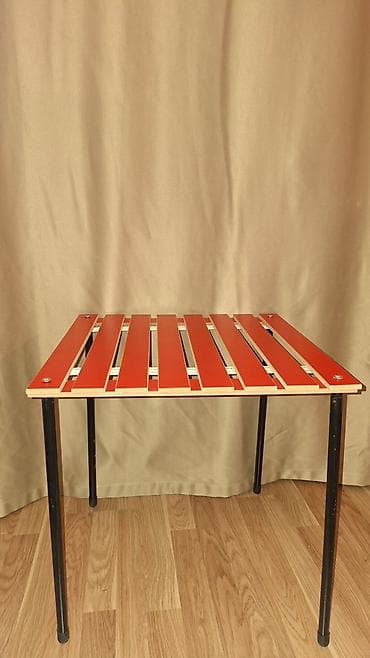 masa transformatoru: Balkon masası, İşlənmiş, Taxta, Kvadrat masa — 1