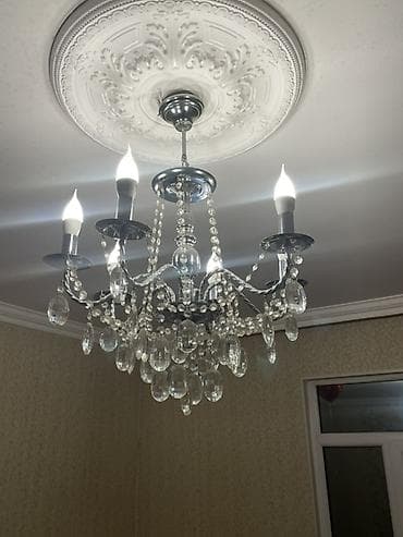 Çılçıraq, 6 lampa, Xrustal