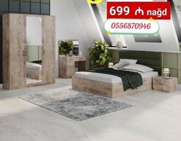 metbex skaf: İkinəfərlik çarpayı, Termo, Dolab, 2 tumba, Azərbaycan, Yeni — 7