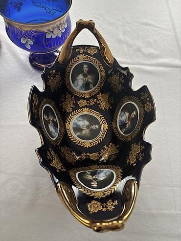 tom xrustal qablar: Zərif dekorativ porselen meyvə/süfrə qabı - Material: yüksək — 2