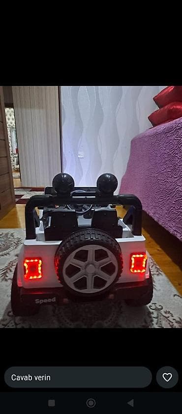 stranger things figur: Uşaq üçün elektrikli “Speed” jeepli akkumulyatorlu maşın - Korpus: ağ — 3