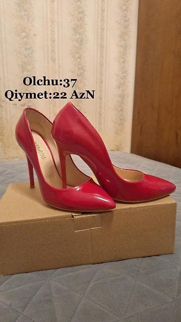 Digər ayaqqabılar: Ölçü: 37, rəng - Qırmızı, İşlənmiş — 1