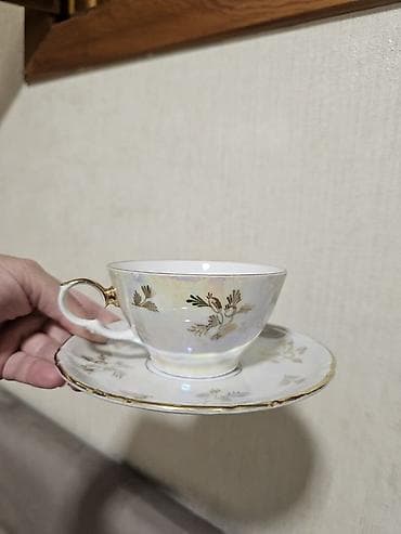 Çay dəsti, rəng - Ağ, Farfor, 6 nəfərlik