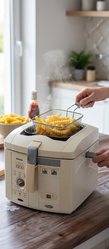 Soyuducular: Tefal Universalis 1000 elektrik fritözu - Super Clean System: yağın — 1