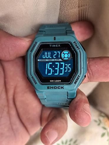 timex: Timex Shock Resistant rəqəmsal saat – model TW2V59900 - Rəng: mavi — 1