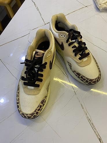 air max qadın krossovkaları: Nike Air Max 1 kişi/qadın idman ayaqqabısı - Rəng: krem/bej üst — 2