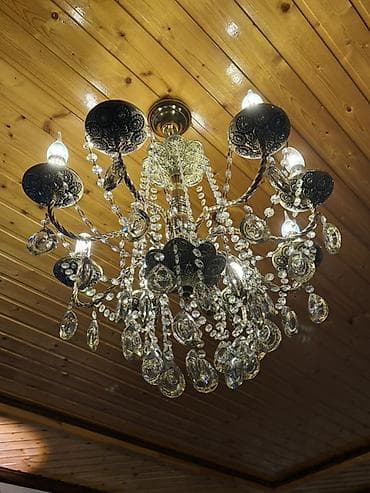 divar paneli qiyməti: Çılçıraq, 8 lampa, Metal — 2