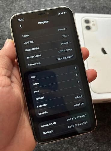 ipad 6 plus: IPhone 11, 128 GB, Ağ, Zəmanət, Kredit, Barmaq izi — 6