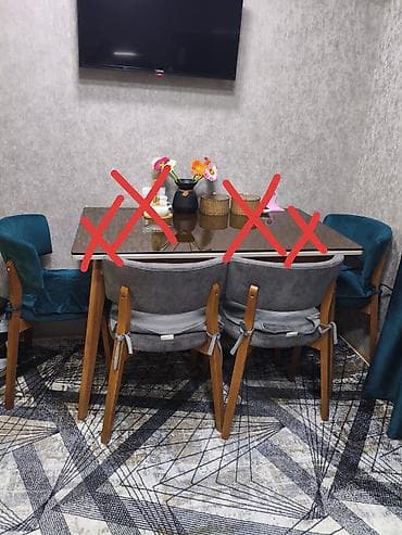 plasmas suse: Mətbəx üçün, İşlənmiş, 4 stul — 1