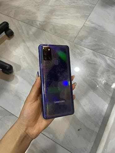 iphone 13 sadə: Samsung Galaxy A21S, 32 GB, rəng - Mavi, Barmaq izi — 1