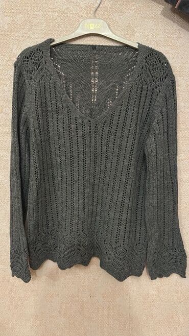 Svitşotlar: Qadın trikotaj kofta - Rəng: Tünd boz (qrafit) - Material: nazik — 1