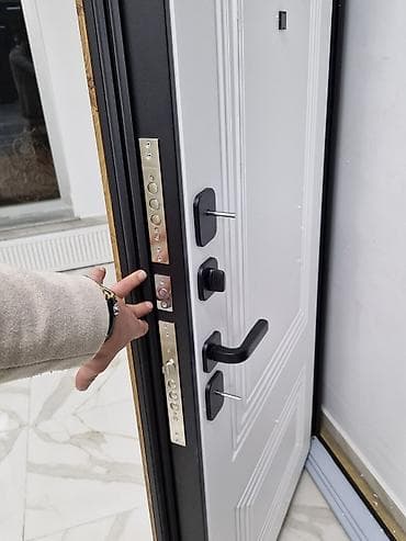 isdenmis ev esyalari: Zirehli giriş qapısı - Rəng və dizayn: Ağ dekor panel, minimalist — 3