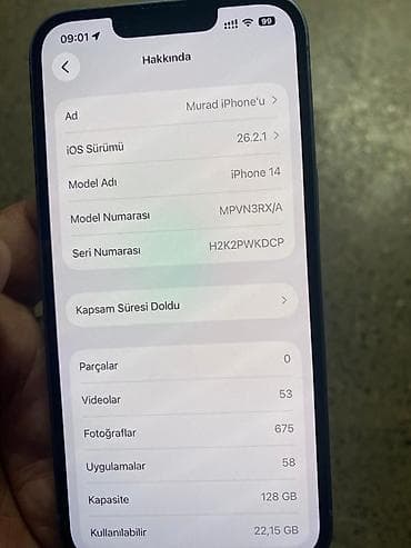iphone 6 platasi: IPhone 14, 128 GB, Mavi, Face ID — 2