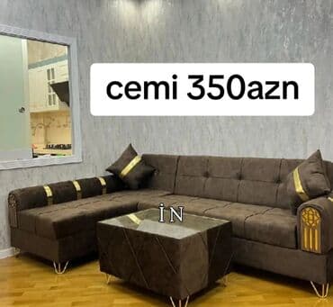 Masa və oturacaq dəstləri: Künc divan, Yeni, Açılan, Bazalı, Parça, Şəhərdaxili pulsuz çatdırılma