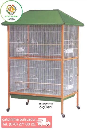 клетки для попугаев купить: Qəfəs (böyük) valyer. Əziz müştərilərimiz tələbləri nəzərə alaraq ölçü — 1