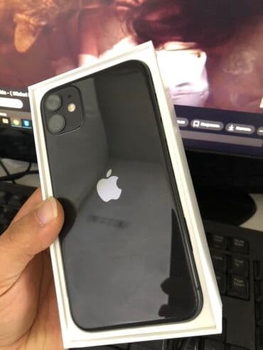iphone 11 dual sim qiymeti: IPhone 11, Qara, Face ID — 4