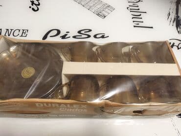 qab dəstləri: Fincanlar, rəng - Qəhvəyi, Şüşə, 6 ədədli dəst — 1