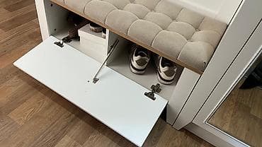 parça skaf: İşlənmiş, 1 qapı, Ağ, Digər material, Açılan, Düz dolab — 3