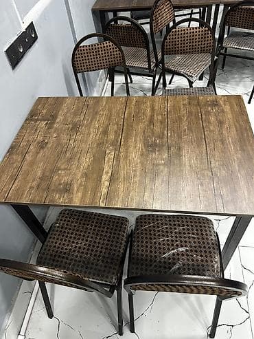 ustul: Kafe,restoran, chay evi uchun 4 dest masa her desti 80 Azn. Deste — 1