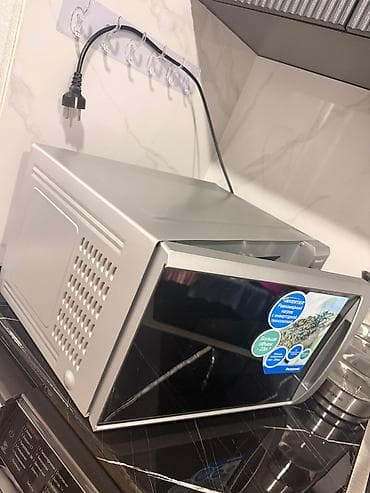 samsung galax tab a8: Mikrodalğalı soba Panasonic, Ayrıca dayanan, Mikrodalğalar ilə, rəng - Gümüşü, Yeni — 5