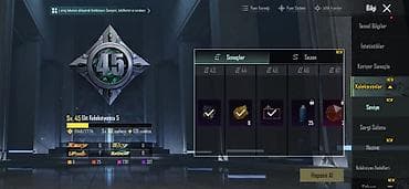 PUBG Mobile hesabı – Lv. 45 Elit Koleksionçu 5 Xüsusiyyətlər: - Oyun