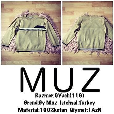 köynəylər: Brend:Muz
Razmer:6yash(116)
Istehsal:Turkey
Material:100%ketan
Qiymet — 1