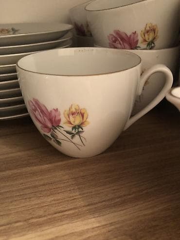 yağ: Çay dəsti, rəng - Ağ, Farfor, 12 nəfərlik — 3