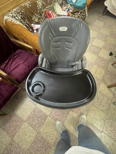 детский монеж dwingler: Uşaq yemək kreslosu - Rəng: tünd boz/qaranlıq tonlar - Yumşaq — 1