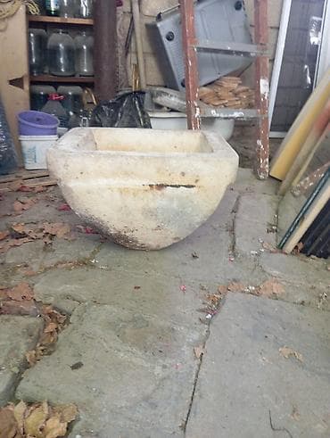 monstera bitkisi: Beton dekorativ çiçək qabı/planter - Material: ağır və davamlı beton — 2
