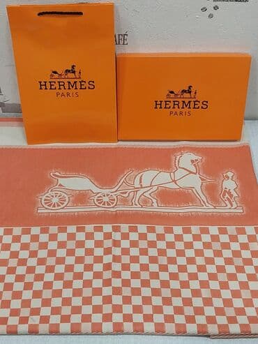 pul kiseleri: Hermes şərfi, xanımlar üçün, təzədir, keyfiyyətlidir. Model: Hermès — 9