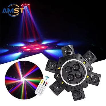 lazer bosch: 6-Gözlü Peşəkar Səhnə İşığı (Bee Eye) Həm lazer, həm də rəngli LED — 7