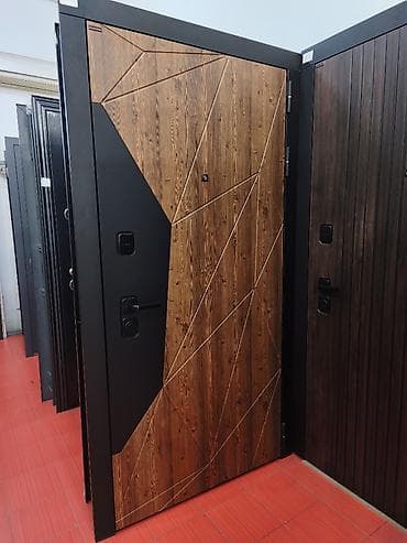 seyf kassa: Müasir dizaynlı giriş qapısı - Material: Metal karkaslı, ön səthdə — 1