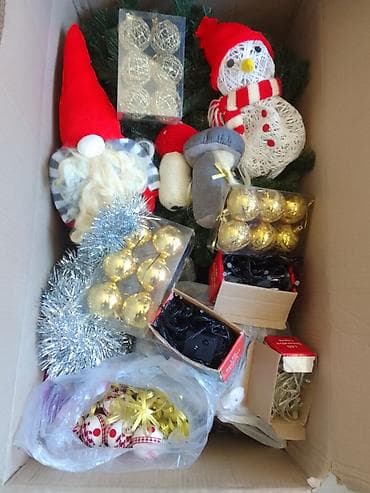 2ci el yolka: Məhsul: LED işıqlı süni Yeni il şam ağacı + bəzək dəsti 050 670 15 12 — 10