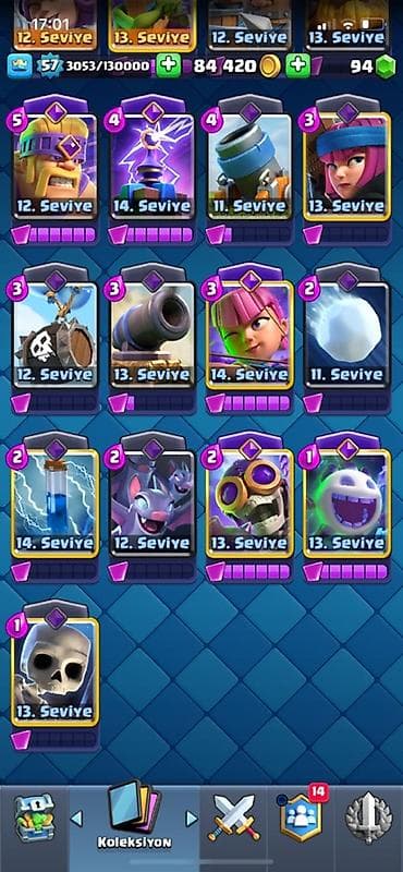 Clash Royale hesabı – yüksək səviyyəli kolleksiya və güclü destələr — 5