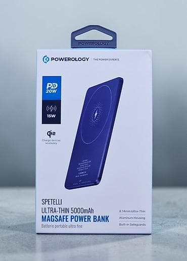 5000 vozol: Powerology Spetelli Ultra-Thin MagSafe Power Bank – 5000mAh - — 2