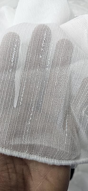 Şamdanlar: Təsvir: - Açıq krem/ağ tonlarda şəffaf tül parça - Nazik şəbəkə — 10