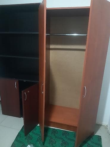 dolap: 2 qapılı, Qəhvəyi, Digər material, Açılan, Düz dolab — 3