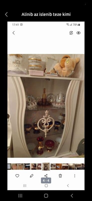 Dolab vitrinləri: Şüşəli dolab vitrini, İşlənmiş, Ünvandan götürmə — 1