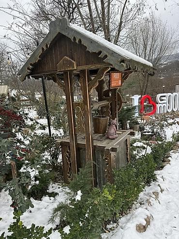 Dördbucaq masa, 8 stul, Açılmayan, Stullar ilə, Taxta