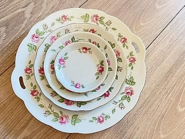 mis qablar: Çay dəsti, rəng - Ağ, Farfor — 9