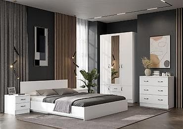 İkinəfərlik çarpayı, 2 tumba, Komod, Dolab, Türkiyə, Yeni