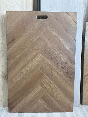 Parket lövhə – şevron (herringbone) naxışlı, təbii ağac fakturalı - — 1