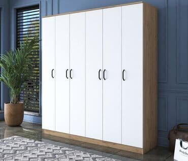 угловой шифоньер в спальню: Новый, Распашной, 2 двери Прямой шкаф, Гардеробный шкаф, Азербайджан — 27