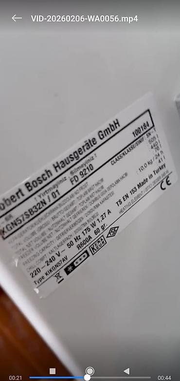 kondisaner satilir: 2 qapılı Bosch Soyuducu Satılır, rəng - Ağ — 5