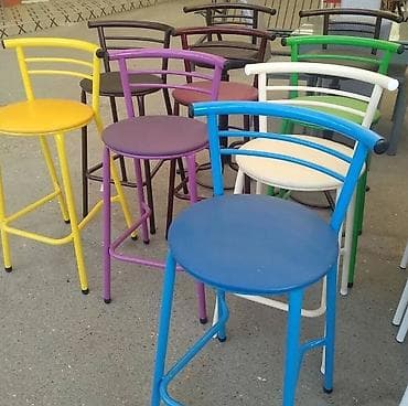 usdul usdol: Rəngarəng metal bar taburetləri - Material: toz boya ilə rənglənmiş — 1